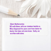 Étiquette Sensibilisation à la Malformation de Chiari (En situation)