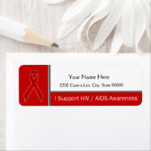 Étiquette Sensibilisation au sida Espoir Foi soutien Adresse (En situation)