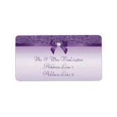 Étiquette Séquences violettes Faux Bow Ribbon Diamond (Devant)