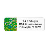 Étiquette Séquin vert de la Saint Patrick (Devant)