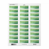 Étiquette Serene Green Watercolor Gradient (Feuille entière)