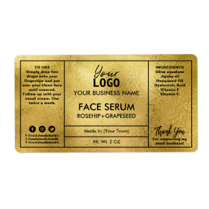 Étiquette Série de face Gold Modern Professionnel