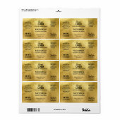 Étiquette Série Gold Face Professionnelle (Feuille entière)