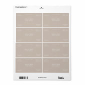 Étiquette sériel minimaliste (Feuille entière)