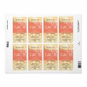 Étiquette sérique FACE élégant et moderne (Feuille entière)