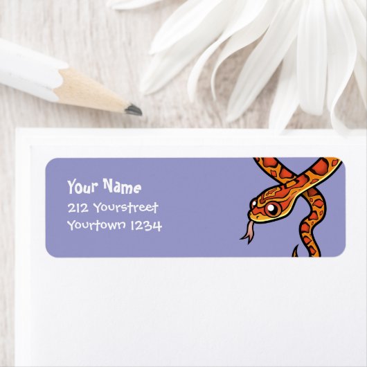 Étiquette Serpent à caricature (En situation)