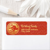 Étiquette Serpent du Nouvel An chinois 2025 RAL2a (En situation)