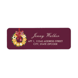 Étiquette Serre de biscuits de Noël avec Arrière - plan de p