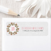 Étiquette Serre de Noël rouge et vert (En situation)