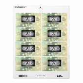 Étiquette Sérum capillaire moderne à paillettes  (Feuille entière)