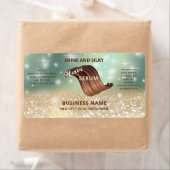 Étiquette Sérum de cheveux flamboyant élégant et moderne (En situation)