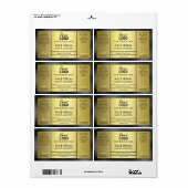 Étiquette Sérum D'Huile Noir Et Or Classique (Feuille entière)