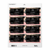 Étiquette Sérum D'Huile Noir Et Rose De Visage (Feuille entière)