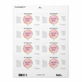 Étiquette sérum moderne (Feuille entière)