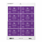 Étiquette Sérum Professionnel Purple Visage Et Huile De Chev (Feuille entière)