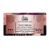 Étiquette Sérum rose Or Agate Cheveux Et Face Huile (Devant)