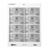 Étiquette Sérum visage moderne Silver Professional