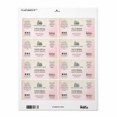 Étiquette Sérum Visage Rose Shimmer (Feuille entière)