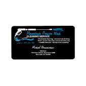 Étiquette Service de nettoyage de l'alimentation de lavage à (Devant)