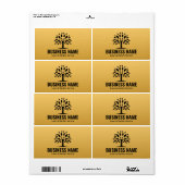 Étiquette Service professionnel d'arboriculture et de jardin (Feuille entière)