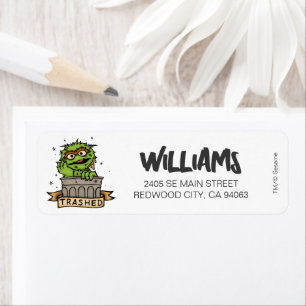 Étiquette Sesame Street Oscar the Grouch Trashed