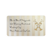 Étiquette Set mariage Gold Champagne Love Hearts (Devant)