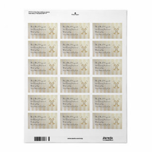 Étiquette Set mariage Gold Champagne Love Hearts
