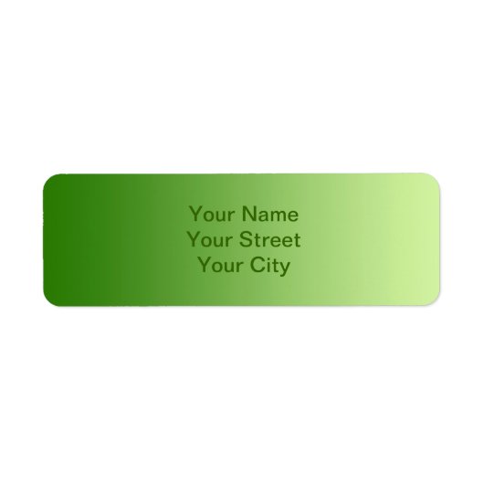 Étiquette SEULEMENT dégradés de COULEUR - vert (Devant)