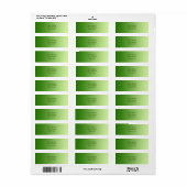 Étiquette SEULEMENT dégradés de COULEUR - vert (Feuille entière)