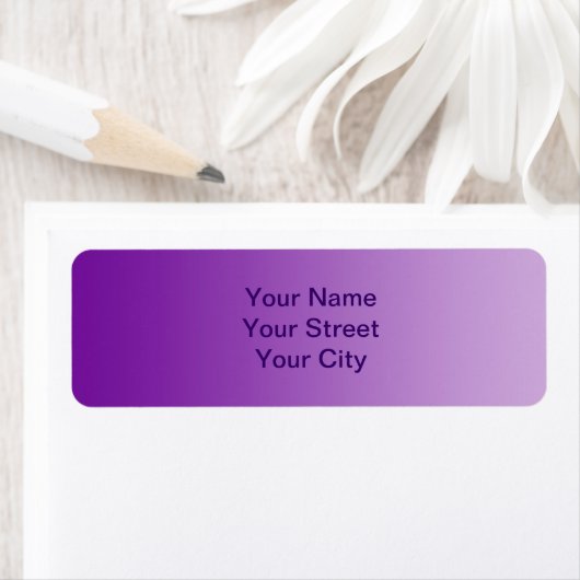 Étiquette SEULEMENT dégradés de COULEUR - violet (En situation)