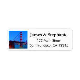 Étiquette SF Golden Gate Bridge #7-2 Return Address Labels