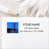 Étiquette SF Golden Gate Bridge #7 Adresse de retour Étiquet (En situation)