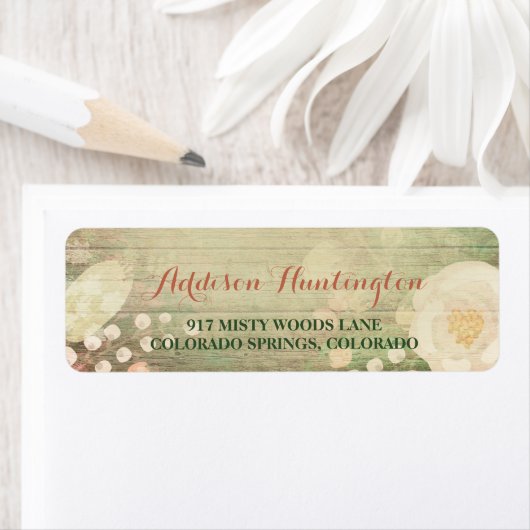 Étiquette Shabby Chic Florals (En situation)