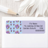 Étiquette Shabby Chic Viola Flower Retourner l'adresse Étiqu (En situation)