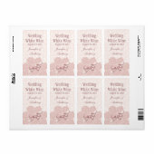 Étiquette Shabby rose Victorien Mariage Mini Vin (Feuille entière)