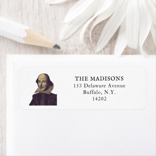Étiquette Shakespeare Bookish Performing Arts Return Adresse (En situation)