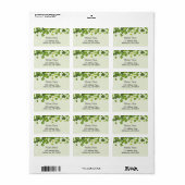 Étiquette Shamrock bouquet, st patrick's day (Feuille entière)