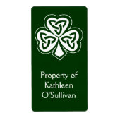 Étiquette Shamrock Celtic Knot (Devant)
