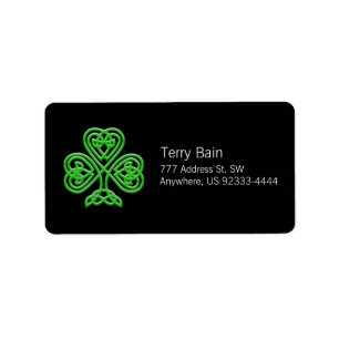 Étiquette Shamrock celtique
