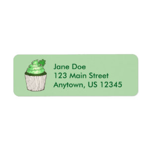 Étiquette Shamrock vert Cupcake St. Patrick's Day