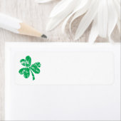 Étiquette Shamrock vert de la Saint-Patrick (En situation)