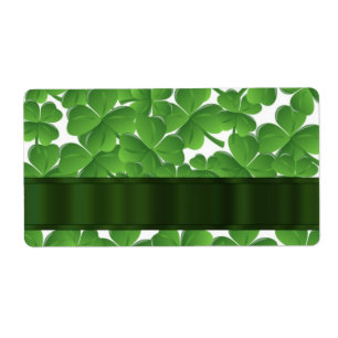 Étiquette Shamrocks irlandais verts personnalisés