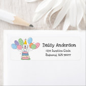 Étiquette Sheepadoodle Anniversaire Date de retour Adresse (En situation)