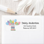 Étiquette Sheepadoodle Anniversaire Date de retour Adresse (En situation)