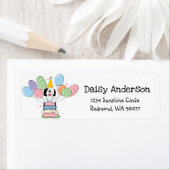 Étiquette Sheepadoodle Anniversaire Date de retour Adresse (En situation)