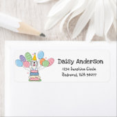 Étiquette Sheepadoodle Anniversaire Date de retour Adresse (En situation)