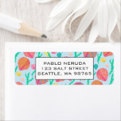 Étiquette Shells & Seaweed Beach CUSTOM Adresse postale (En situation)