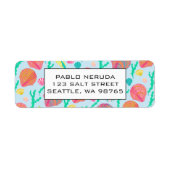 Étiquette Shells & Seaweed Beach CUSTOM Adresse postale (Devant)