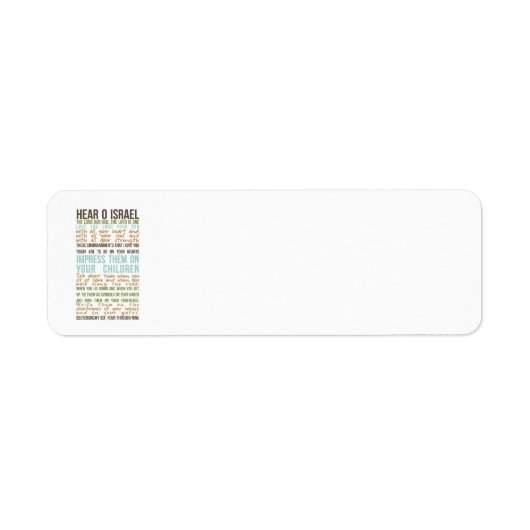 Étiquette Shema return address labels (Devant)