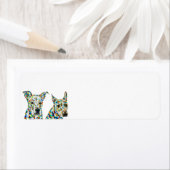 Étiquette Shepherd Shar pei Pitbull Lab Adresse de retour La (En situation)